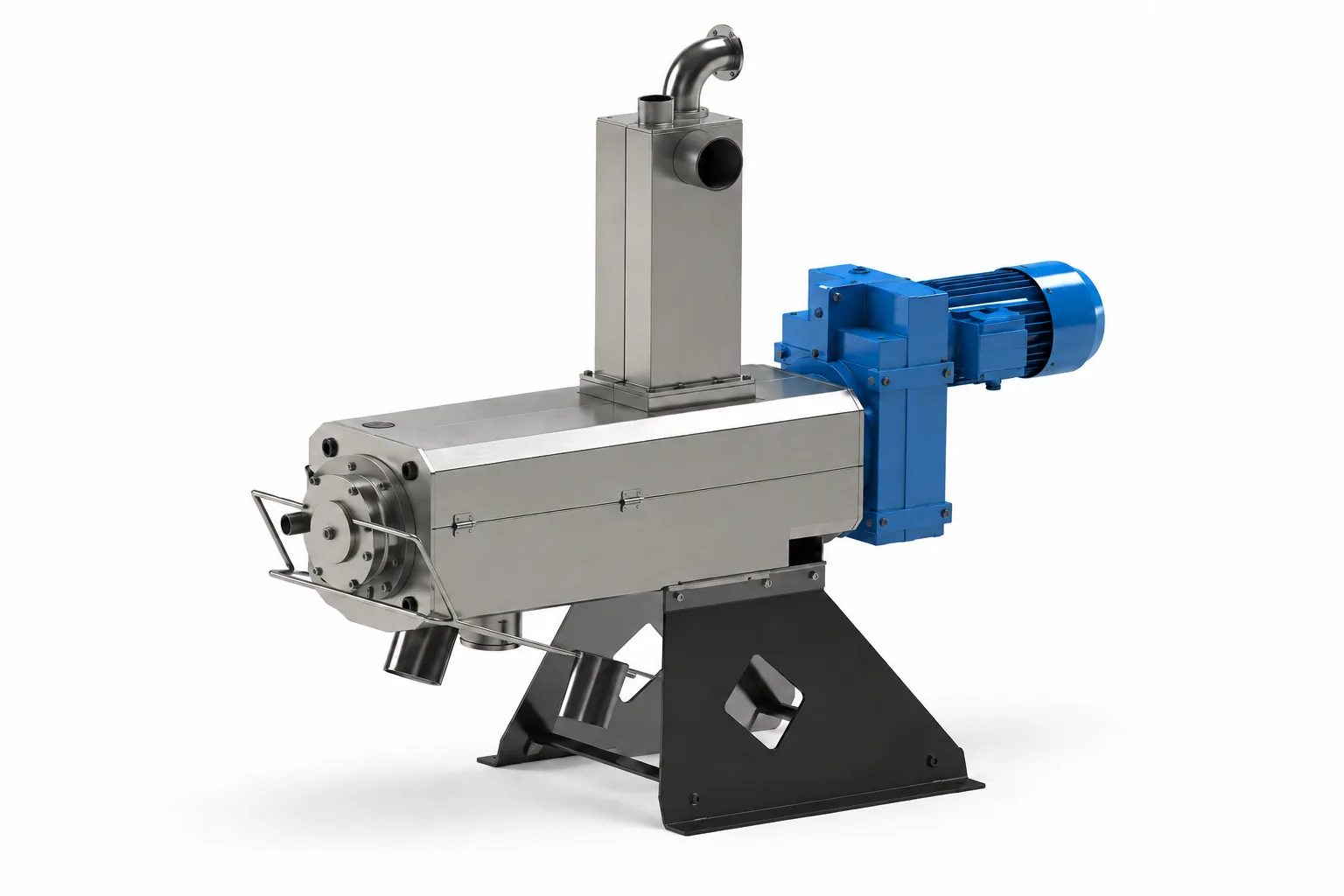 AI-enhanced illustration of a screw solid-liquid separator